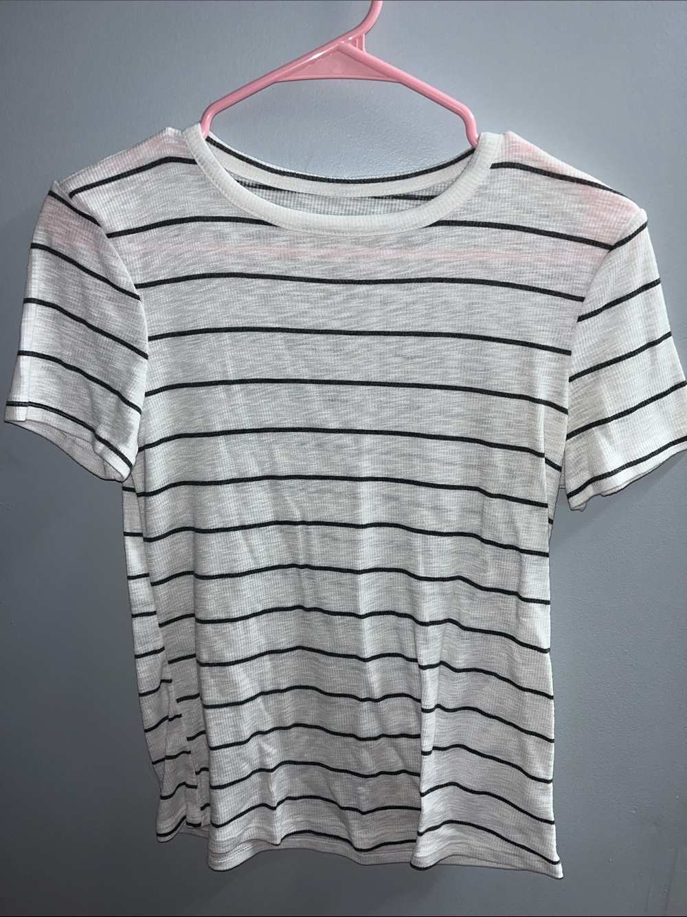 Maurices White Tee with Black Stripes